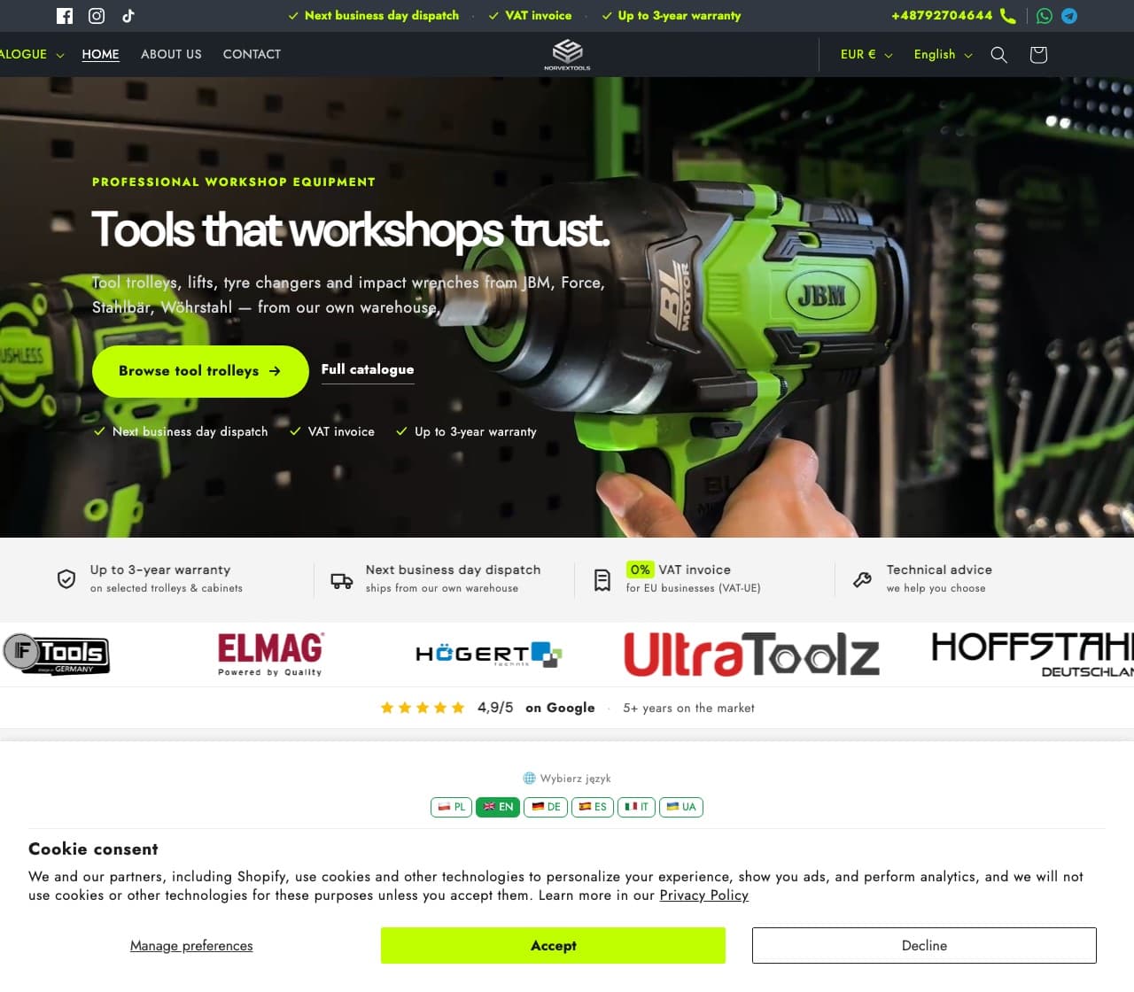 NorvexTools, E-commerce · Shopify B2B