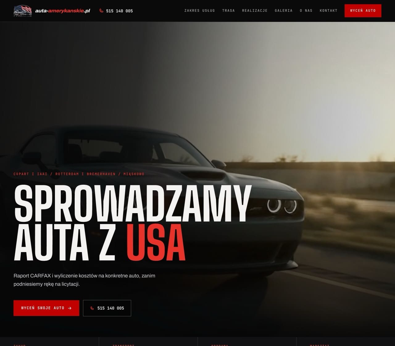Auta amerykańskie website preview