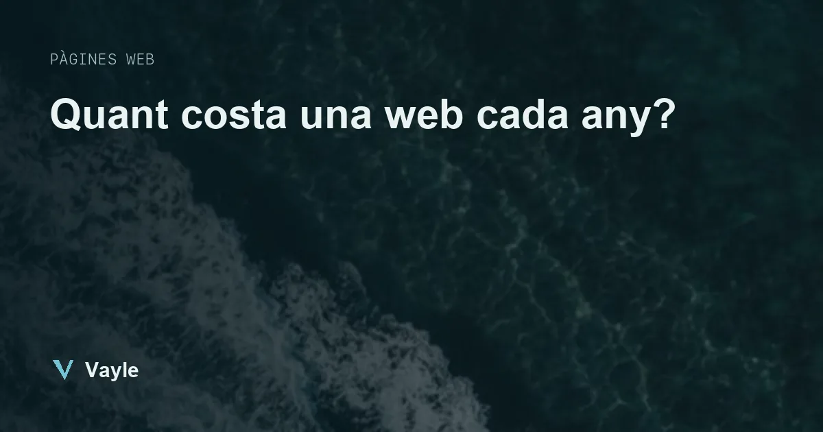Quant costa una web cada any?