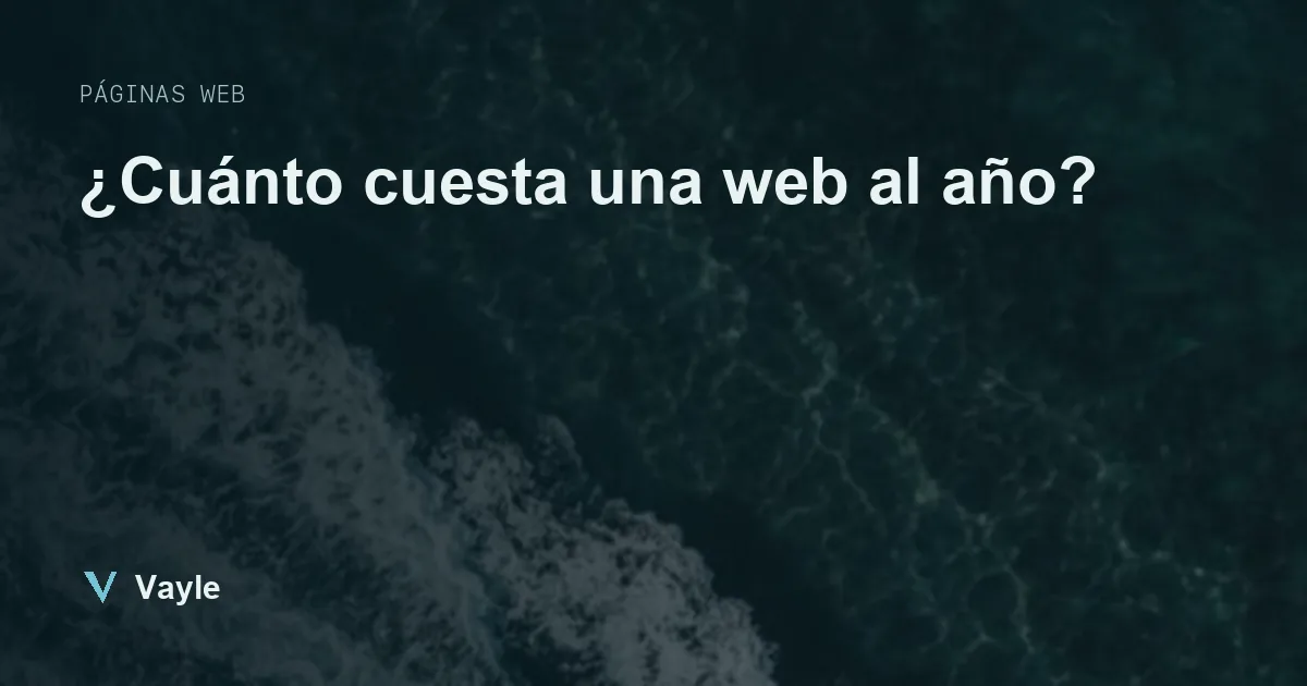 ¿Cuánto cuesta una web al año?