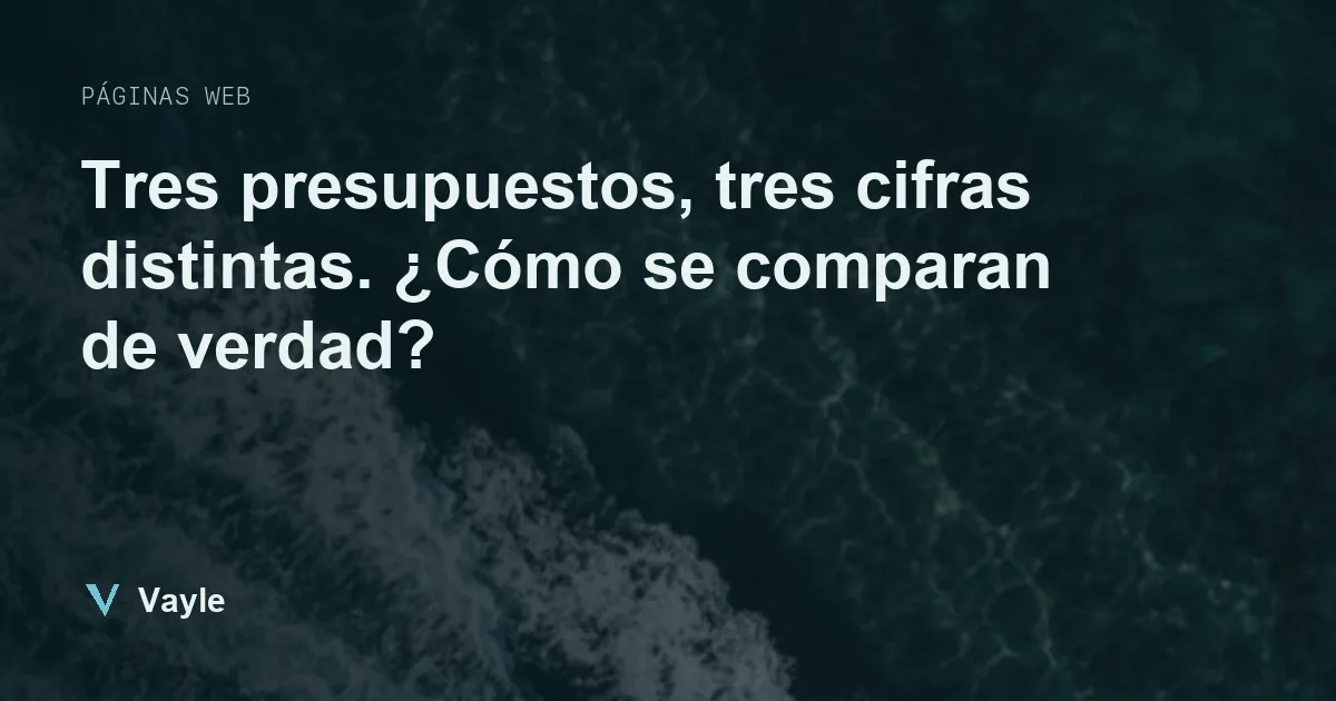Tres presupuestos, tres cifras distintas. ¿Cómo se comparan de verdad?