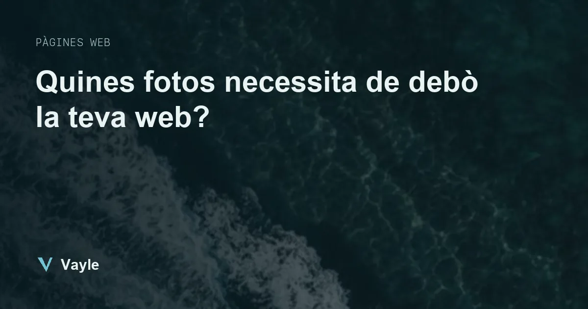 Quines fotos necessita de debò la teva web?