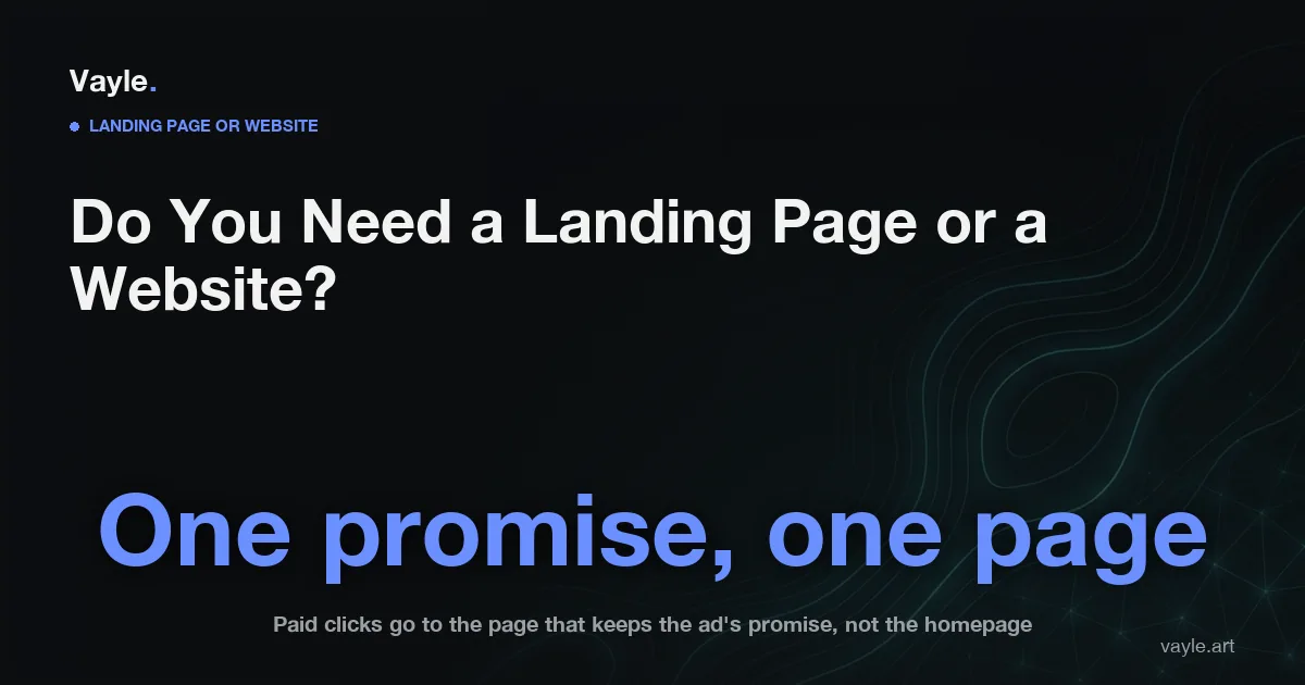 Avez-vous besoin d'une page d'atterrissage ou d'un site web ?