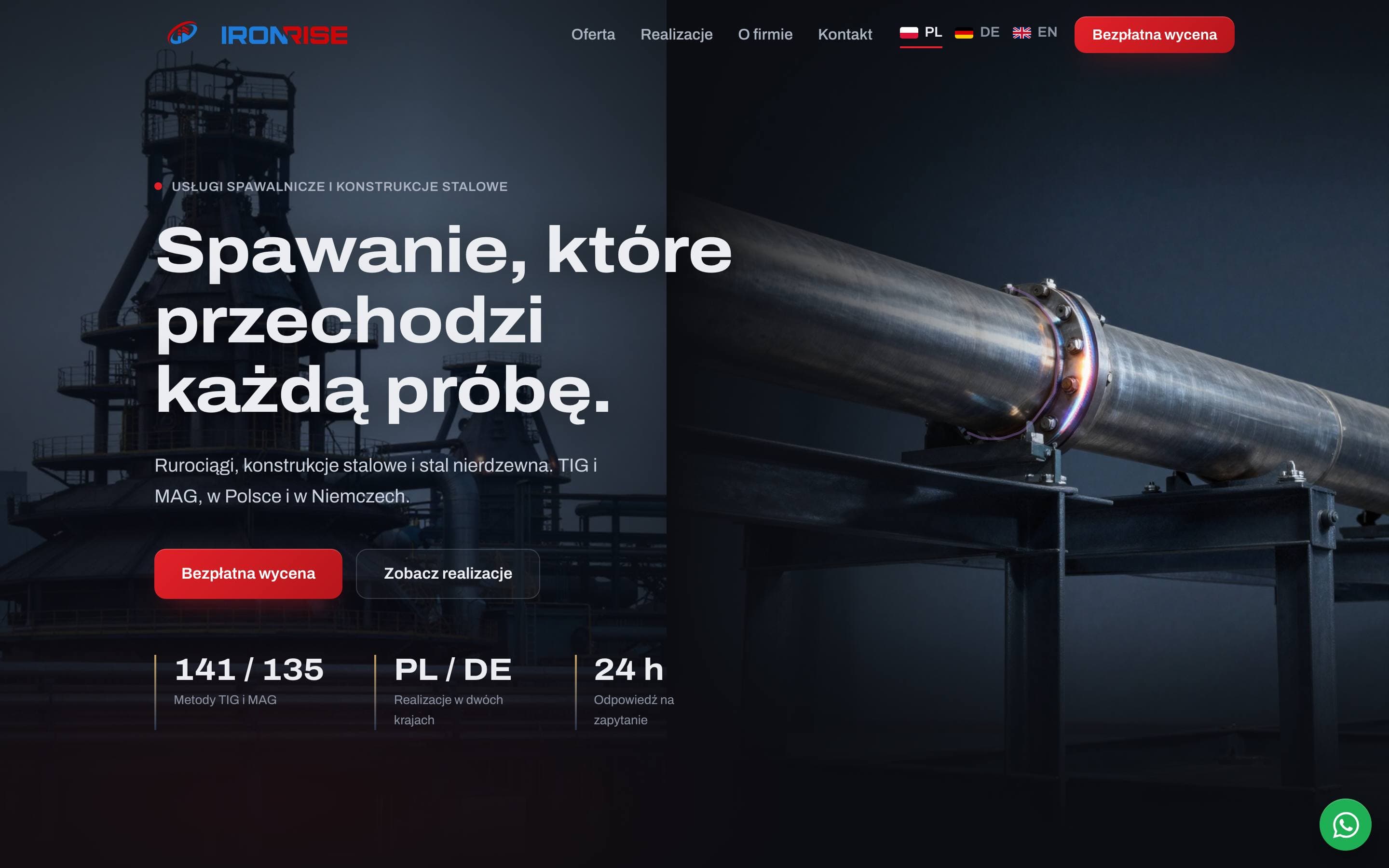 IronRise homepage