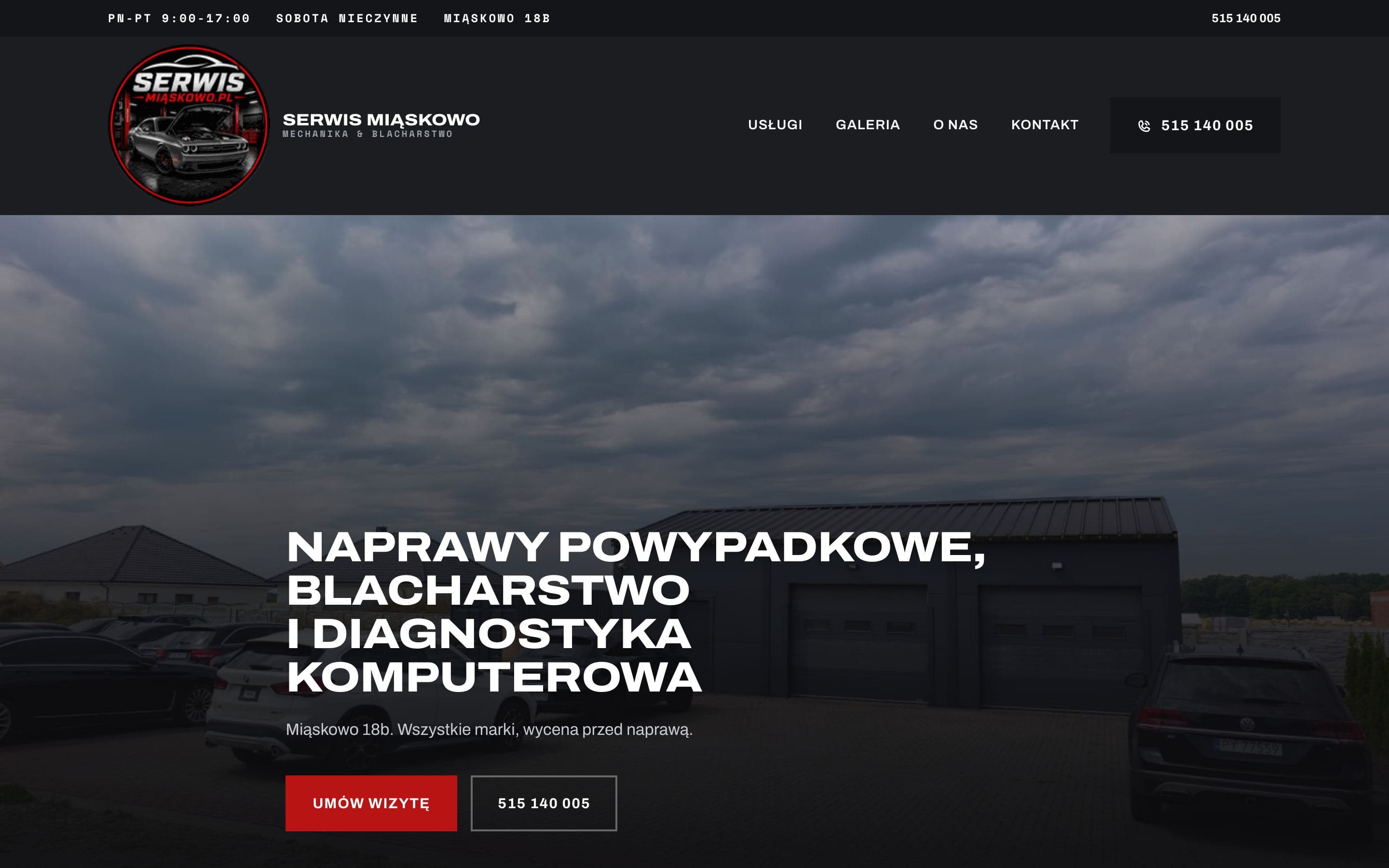Miąskowo Car Service homepage
